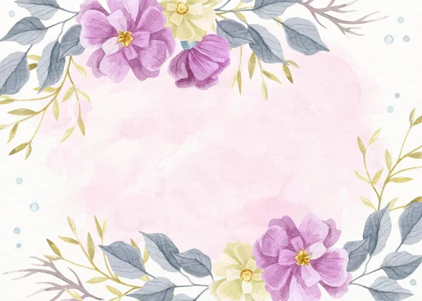 Aquarela Floral Fundo Vetor Design Ilustração — Vetor de Stock