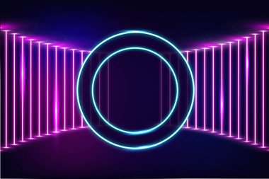 gerçekçi neon ışıklar arka plan vektör tasarım çizelgesiName