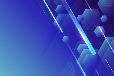 gradyan mavi soyut geometrik arkaplan vektör tasarımı çizimi