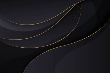 Altın çizgiler vektör tasarımı illüstrasyonlu gerçekçi lüks arkaplan