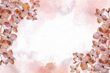 elle boyanmış suluboya doğa arka plan vektör tasarımı çizimi