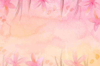 elle boyanmış suluboya doğa arka plan vektör tasarımı çizimi