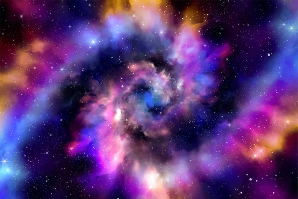 Peint Main Aquarelle Galaxie Fond Écran Vecteur Conception Illustration — Image vectorielle