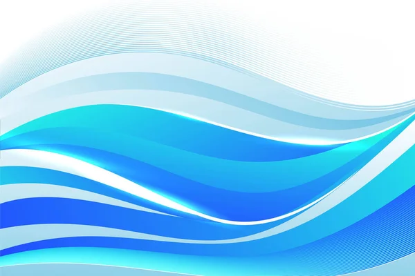 Gradient Wavy Blue Background Vector Design Illustration — Stock Vector