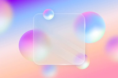 gerçekçi cam morfizm arkaplan vektör tasarımı çizimi