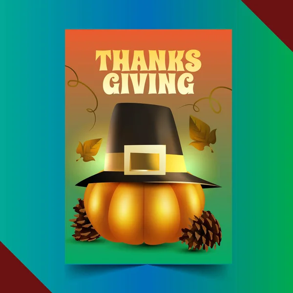 Realistic Thanksgiving Greeting Cards Collection Vector Design Illustration — Stock Vector