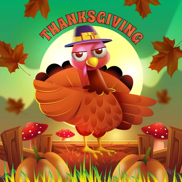 Realistic Thanksgiving Background Vector Design Illustration — Stock Vector