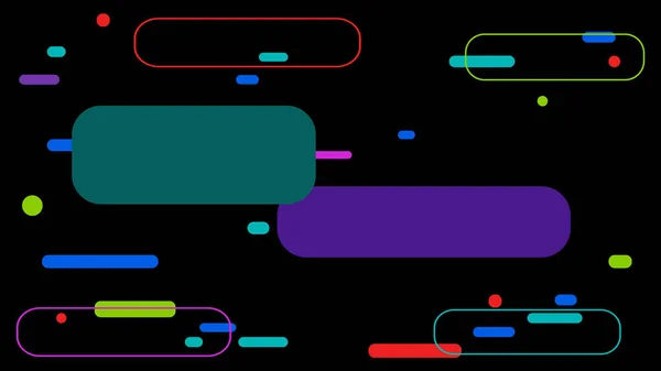 Черный Неоновый Абстрактный Фон 80E Стиль Яркие Винтажные Ретро Иллюстрации — стоковый вектор