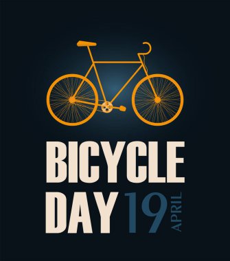 Dünya Bisiklet Günü vektörü. Vektör bisiklet simgesi 
