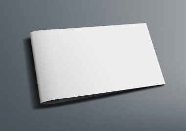 3d Boş Manzara Broşürü veya Gri Üzerine Dergi