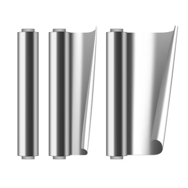 3 Boyutlu Gümüş Alüminyum Mutfak Folyosu