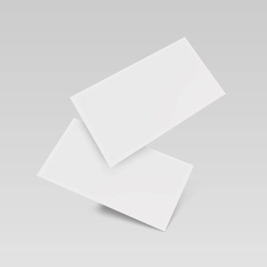 Gri Üzerinde Gölge Olan 3B Boş İş Kartı