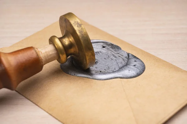 Wax stamp to create a three-dimensional impression. — Stock Photo, Image