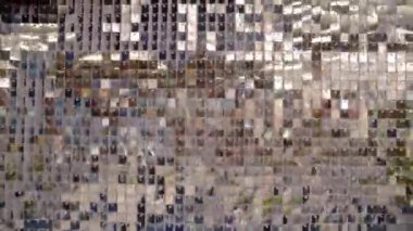  Pek çok kare parlayan sepetten yapılmış duvar. Fotoğraf Bölgesi