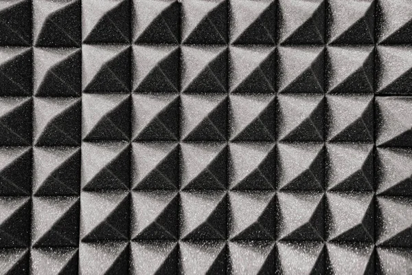 black acoustic panels. profiled foam surfaces improve sound quality