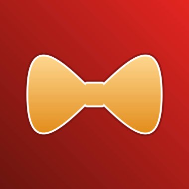 Papyon ikonu. Arkaplanda hatları olan altın gradyan simgesi. Görüntü.