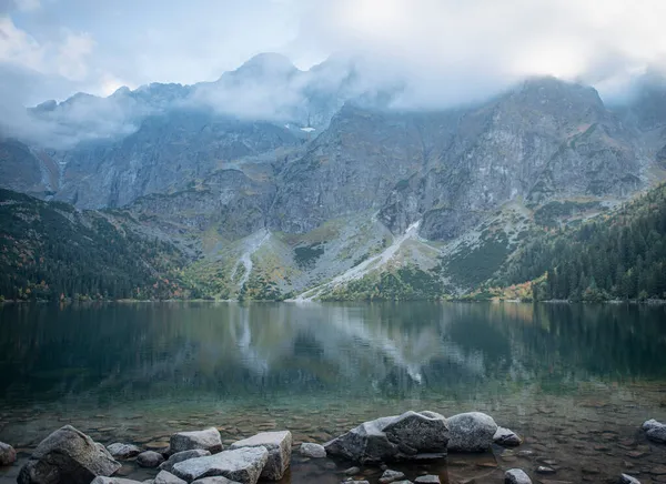 Lago Morskie Oko Olho Mar Nas Montanhas Tatra Polônia Famoso — Fotografia de Stock