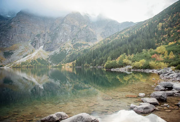 Lago Morskie Oko Olho Mar Nas Montanhas Tatra Polônia Famoso — Fotografia de Stock