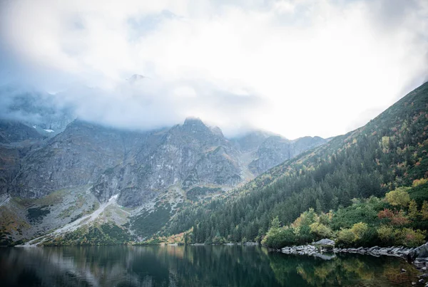 Lago Morskie Oko Olho Mar Nas Montanhas Tatra Polônia Famoso — Fotografia de Stock