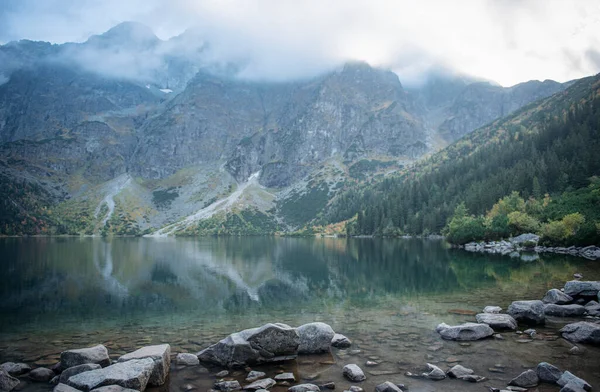 Lago Morskie Oko Olho Mar Nas Montanhas Tatra Polônia Famoso — Fotografia de Stock