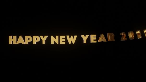 Bonne Année 2022 Texte Animation Avec Fond Noir Isolé Nouvel — Video