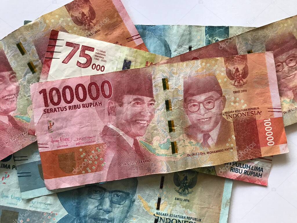 Indonesian Rupiah Money for background. Series of Indonesian rupiah banknotes for business, advertising, promotion, discount and etc