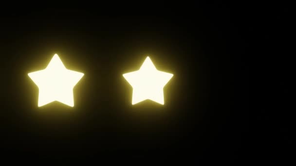Golden Style Rating Star Element Ilustración Representación Vídeo Resolución Cinco — Vídeo de stock