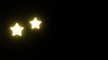 Altın Biçim Derecelendirme Yıldız Element 3d illüstrasyon 4k çözünürlük videosu. Siyah izole edilmiş arka planı olan 3D beş yıldızlı altın rengi. Broşür tasarımı, reklamları vs. için 3d illüstrasyon