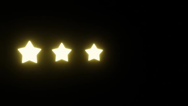Złoty Styl Rating Star Element Ilustracja Renderowania Rozdzielczość Wideo Pięć — Wideo stockowe