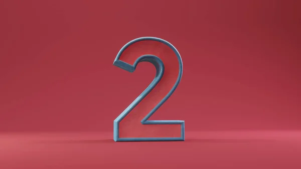 Number Text Red Background Red Illustration Rendering Countdown Text Number — Stock Photo, Image