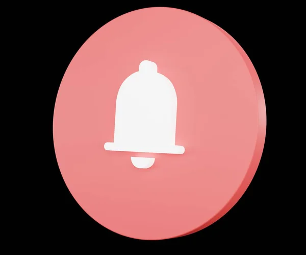 Notification Icon Social Media Notification Icon Bell Symbol Black Isolated — Photo