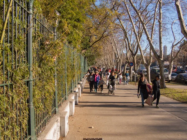Güneşli kış şehir yürüyüşü