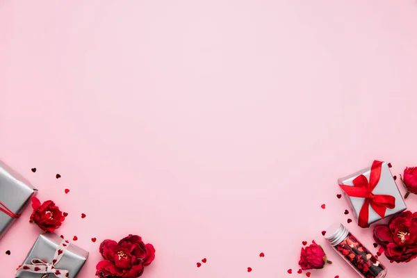 성 발렌타인데이 카드 주형, 인사 또는 결혼식을 위한 플랫 폼 — 스톡 사진