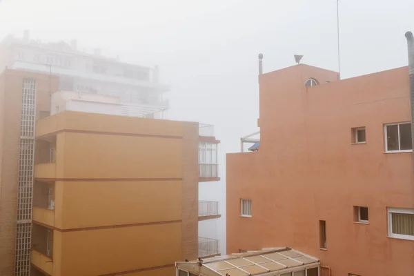 Vue Maison Brouillard Extérieur Almeria — Photo
