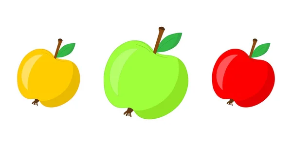 Beyaz bir arka plan üzerinde elma. Vektör çizim.