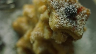 Fransız tostu Noel ağacı tatili atmosferi