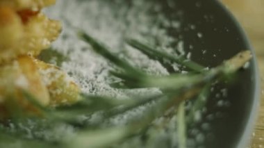 Fransız tostu Noel ağacı tatili atmosferi