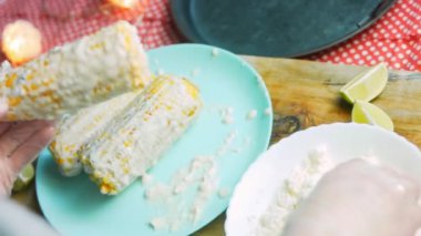 Olgun ricotta 'yı olgun mısırla ektim Meksika mısırını üç şekilde elote ettim.