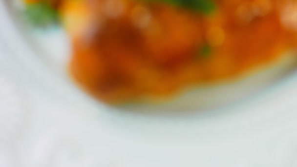Receita Mel Mostarda Chicken Legumes — Vídeo de Stock