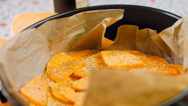 Γλυκό Κέικ Πατάτας Συνταγή Πατάτας Και Ζαμπόν Και Παρμεζάνας — Αρχείο Βίντεο