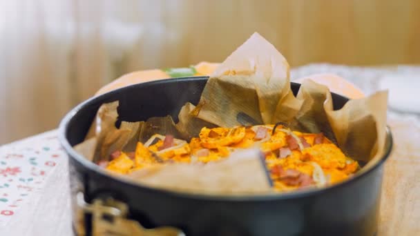 Batat Gâteau Aux Patates Douces Recette Pommes Terre Jambon Parmesan — Video