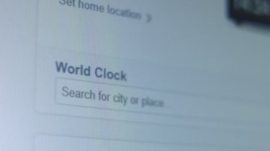 Dünya saati. Ekranda pikselleri vur.