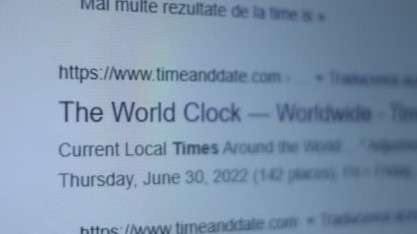 World Clock Shoot Pixels Screen — ストック動画