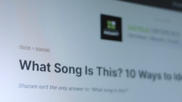 Ist Das Für Ein Song Pixel Auf Dem Bildschirm Schießen — Stockvideo