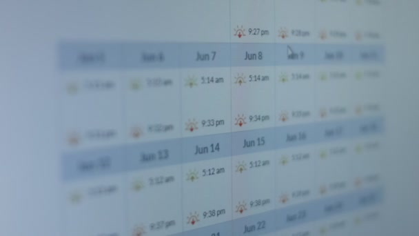 Sunrise Sunset Calculator Shoot Pixels Screen — Stock Video