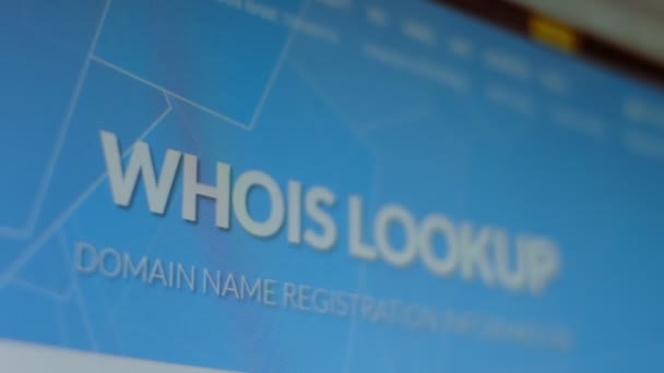 Whois Lookup Shooting Screen Pixel Mode — Vídeos de Stock