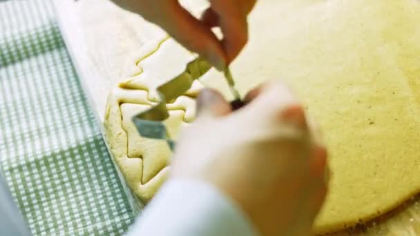 Proceso Antes Después Hacer Galletas Caseras Jengibre — Vídeos de Stock