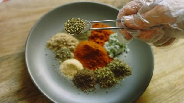 Process Making Christmas Kitchen Prepare Fried Chicken — Stock Video