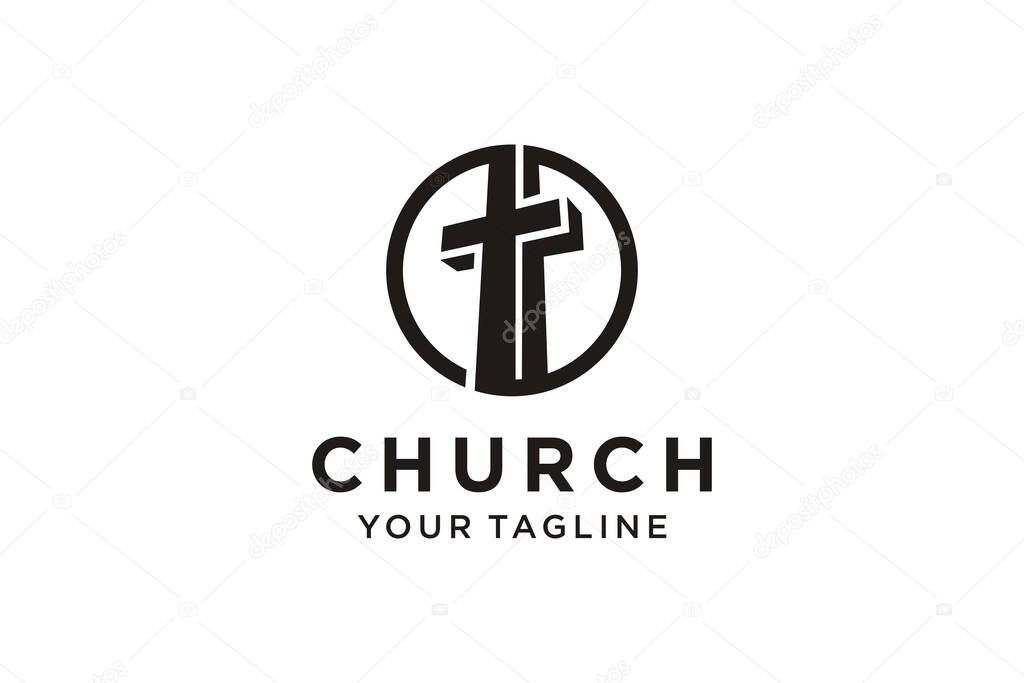 Church logo. Christian symbols. The Cross of Jesus Logo Design