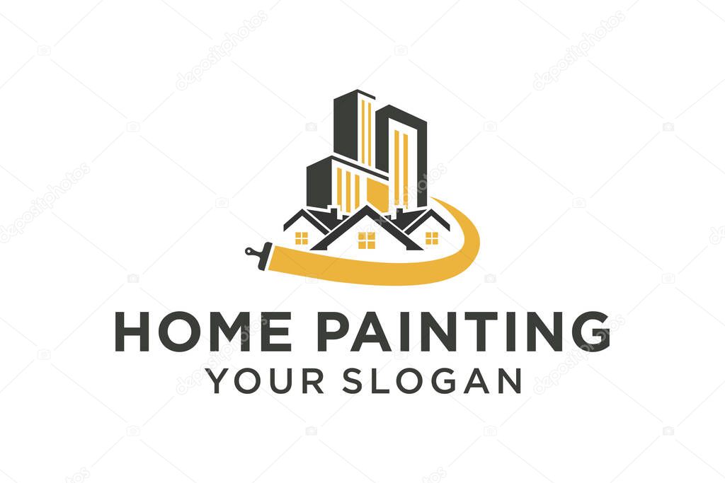 Painting Houses, Buildings and Apartments Logo Design